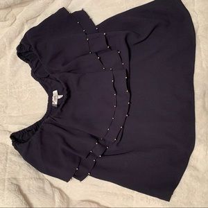 🌻Black ruffled off the shoulder top🌻